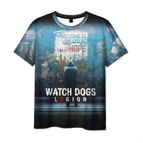 Мужская футболка 3D с принтом WATCH DOGS LEGION в Рязани, 100% полиэфир | прямой крой, круглый вырез горловины, длина до линии бедер | ded sec | fox | hacker | legion | watch dogs | watch dogs 2 | watch dogs legion | легион | хакер