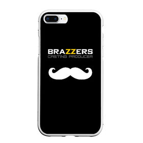 Чехол для iPhone 7Plus/8 Plus матовый с принтом Brazzers Casting-producer в Рязани, Силикон | Область печати: задняя сторона чехла, без боковых панелей | adults | brazzers | casting | inscription | logo | movies | mustache | producer | studio | кастинг | логотип | надпись | продюсер | студия | усы | фильмы