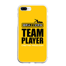 Чехол для iPhone 7Plus/8 Plus матовый с принтом Brazzers Team player в Рязани, Силикон | Область печати: задняя сторона чехла, без боковых панелей | Тематика изображения на принте: adults | brazzers | casting | emblem | films | girl | inscription | logo | player | producer | silhouette | studio | team | девушка | игрок | кастинг | командный | логотип | надпись | продюсер | силуэт | студия | фильмы | эмблема