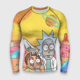 Мужской рашгард 3D с принтом Рик и Морти в Рязани,  |  | c 137 | morty | morty smith | portal | rick | rick and morty | rick sanchez | sanchez | smith | морти | морти смит | портал | рик | рик и морти | рик санчез | санчез | смит