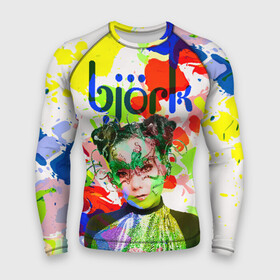 Мужской рашгард 3D с принтом Bjork в Рязани,  |  | art pop | avant garde | biork | bjork | electronica | experimental | авантгард | арт поп | бьёрк | бьйорк | бьорк | вокал | краски | радуга | цвета | электронтка