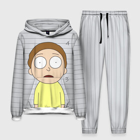 Мужской костюм 3D (с толстовкой) с принтом Morty is in prison в Рязани,  |  | c 137 | morty | morty smith | portal | rick | rick and morty | rick sanchez | sanchez | smith | морти | морти смит | портал | рик | рик и морти | рик санчез | санчез | смит