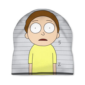 Шапка 3D с принтом Morty is in prison в Рязани, 100% полиэстер | универсальный размер, печать по всей поверхности изделия | c 137 | morty | morty smith | portal | rick | rick and morty | rick sanchez | sanchez | smith | морти | морти смит | портал | рик | рик и морти | рик санчез | санчез | смит