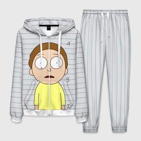 Мужской костюм 3D с принтом Morty is in prison в Рязани, 100% полиэстер | Манжеты и пояс оформлены тканевой резинкой, двухслойный капюшон со шнурком для регулировки, карманы спереди | c 137 | morty | morty smith | portal | rick | rick and morty | rick sanchez | sanchez | smith | морти | морти смит | портал | рик | рик и морти | рик санчез | санчез | смит