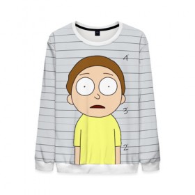 Мужской свитшот 3D с принтом Morty is in prison в Рязани, 100% полиэстер с мягким внутренним слоем | круглый вырез горловины, мягкая резинка на манжетах и поясе, свободная посадка по фигуре | Тематика изображения на принте: c 137 | morty | morty smith | portal | rick | rick and morty | rick sanchez | sanchez | smith | морти | морти смит | портал | рик | рик и морти | рик санчез | санчез | смит