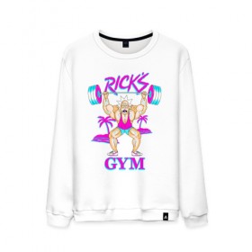 Мужской свитшот хлопок с принтом Rick`s GYM в Рязани, 100% хлопок |  | c 137 | morty | morty smith | portal | rick | rick and morty | rick sanchez | sanchez | smith | морти | морти смит | портал | рик | рик и морти | рик санчез | санчез | смит