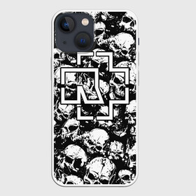 Чехол для iPhone 13 mini с принтом Rammstein в Рязани,  |  | kruspe | landers | lindemann | lorenz | music | skull | till | индастриал | круспе | ландерс | линдеманн | лоренц | метал | музыка | рамштайн | ридель | рок | тилль | череп | шнайдер