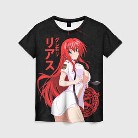 Женская футболка 3D с принтом DxD RIAS (JAP_STYLE) в Рязани, 100% полиэфир ( синтетическое хлопкоподобное полотно) | прямой крой, круглый вырез горловины, длина до линии бедер | ahegao | dxd | gremory | high school | high school dxd | manga | rias | rias gremory | sempai | senpai | аниме | гремори | манга | риас | риас гремори | старшая школа демонов