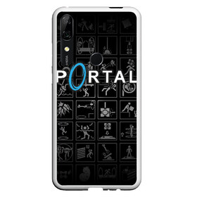 Чехол для Honor P Smart Z с принтом Portal icons в Рязани, Силикон | Область печати: задняя сторона чехла, без боковых панелей | half life | головоломка | иконки | пиктограммы | портал | телепорт