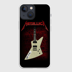 Чехол для iPhone 13 mini с принтом Metallica в Рязани,  |  | metalica | metallica | группа | джеймс хэтфилд | кирк хэмметт | ларс ульрих | метал | металика | металлика | миталика | музыка | роберт трухильо | рок | трэш | трэшметал | хард | хеви