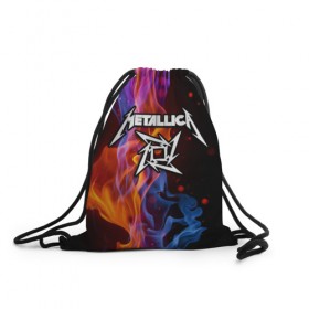 Рюкзак-мешок 3D с принтом Metallica в Рязани, 100% полиэстер | плотность ткани — 200 г/м2, размер — 35 х 45 см; лямки — толстые шнурки, застежка на шнуровке, без карманов и подкладки | metalica | metallica | группа | джеймс хэтфилд | кирк хэмметт | ларс ульрих | метал | металика | металлика | миталика | музыка | роберт трухильо | рок | трэш | трэшметал | хард | хеви