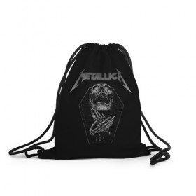 Рюкзак-мешок 3D с принтом Metallica в Рязани, 100% полиэстер | плотность ткани — 200 г/м2, размер — 35 х 45 см; лямки — толстые шнурки, застежка на шнуровке, без карманов и подкладки | metalica | metallica | группа | джеймс хэтфилд | кирк хэмметт | ларс ульрих | метал | металика | металлика | миталика | музыка | роберт трухильо | рок | трэш | трэшметал | хард | хеви