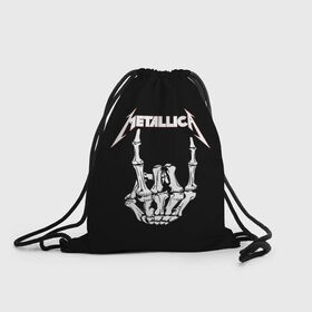 Рюкзак-мешок 3D с принтом Metallica в Рязани, 100% полиэстер | плотность ткани — 200 г/м2, размер — 35 х 45 см; лямки — толстые шнурки, застежка на шнуровке, без карманов и подкладки | metalica | metallica | группа | джеймс хэтфилд | кирк хэмметт | ларс ульрих | метал | металика | металлика | миталика | музыка | роберт трухильо | рок | трэш | трэшметал | хард | хеви