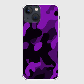 Чехол для iPhone 13 mini с принтом Камуфляж в Рязани,  |  | 23 февраля | black | camouflage | february 23 | khaki | military | soldier | военный | камуфляж | солдат | фиолетовый | хаки | черный