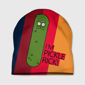 Шапка 3D с принтом Pickle Rick в Рязани, 100% полиэстер | универсальный размер, печать по всей поверхности изделия | c 137 | morty | morty smith | portal | rick | rick and morty | rick sanchez | sanchez | smith | морти | морти смит | огурчик рик | пикл рик | пиклрик | портал | рик | рик и морти | рик санчез | санчез | смит