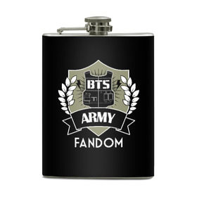 Фляга с принтом BTS Army Fandom в Рязани, металлический корпус | емкость 0,22 л, размер 125 х 94 мм. Виниловая наклейка запечатывается полностью | army | bangtan boys | beyond the scene | boys | bts | chin | edm | emblem | fandom | fans | hieroglyphs | hip hop | jimin | k pop | logo | rainbow | rb | rm | south korean | армия | бойбенд | ви | джей хоуп | иероглифы | логотип | мальчики | радуга 