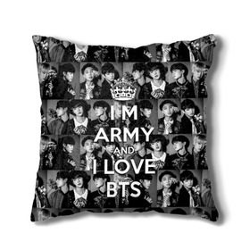 Подушка 3D с принтом I am army and I lover BTS в Рязани, наволочка – 100% полиэстер, наполнитель – холлофайбер (легкий наполнитель, не вызывает аллергию). | состоит из подушки и наволочки. Наволочка на молнии, легко снимается для стирки | bangtan boys | beyond the scene | boyband | boys | bts | chin | chonguk | collage | crown | edm | flowers | hip hop | jimin | jj hope | k pop | photo | r  b | rm | south korean | suga | wee | бойбенд | ви | джей хоуп | коллаж | корона | мальчики | с