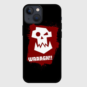 Чехол для iPhone 13 mini с принтом WAAAGH в Рязани,  |  | Тематика изображения на принте: 40000 | 40k | game | ork | orks | waaagh | warhammer | warhammer 40k | wh40k | игра | орки