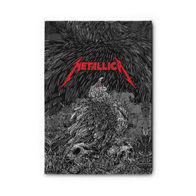 Обложка для автодокументов с принтом Metallica в Рязани, натуральная кожа |  размер 19,9*13 см; внутри 4 больших “конверта” для документов и один маленький отдел — туда идеально встанут права | Тематика изображения на принте: american | bird | eagle | james hetfield | kirk hammett | lars ulrich | metal band | metallica | red eye | robert trujillo | scream | skull | американская | джеймс хетфилд | кирк хэмметт | красный глаз | крик | ларс ульрих | метал группа | метал