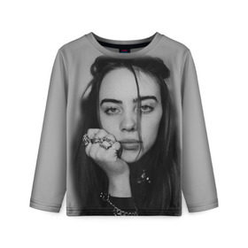 Детский лонгслив 3D с принтом BILLIE EILISH в Рязани, 100% полиэстер | длинные рукава, круглый вырез горловины, полуприлегающий силуэт
 | ayelish | bad guy | bellyache | bilie eilish | bilie elish | billie | billie eilish | eilish | electronic | elish | music | били айлиш | билли айлиш | эйлиш | элиш