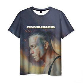 Мужская футболка 3D с принтом Rammstein в Рязани, 100% полиэфир | прямой крой, круглый вырез горловины, длина до линии бедер | amerika | art | germany | logo | rammstein | rock | till lindemann | арт | германия | группа | логотип | музыка | немецкая группа | немцы | песня | раммштайн | рамштайн | рок