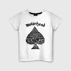 Детская футболка хлопок с принтом MOTORHEAD в Рязани, 100% хлопок | круглый вырез горловины, полуприлегающий силуэт, длина до линии бедер | england | motorhead | моторхед