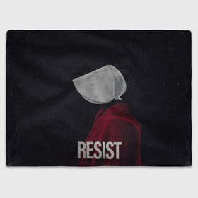 Плед 3D с принтом Resist в Рязани, 100% полиэстер | закругленные углы, все края обработаны. Ткань не мнется и не растягивается | Тематика изображения на принте: the handmaid’s tale | джозефова №2 | джун | джун осборн | маргарет | маргарет этвуд | рассказ служанки | служанка | фредова | элизабет мосс | этвуд