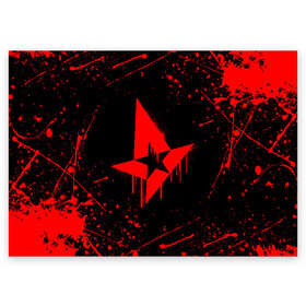 Поздравительная открытка с принтом ASTRALIS (РЕДАЧ) в Рязани, 100% бумага | плотность бумаги 280 г/м2, матовая, на обратной стороне линовка и место для марки
 | astralis | awp | counter strike | cs go | cs go global offensive | faze clan | hyper beast | team liquid | астралис | тим ликвид | фейз клан | хайпер бист