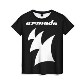 Женская футболка 3D с принтом Armada Music в Рязани, 100% полиэфир ( синтетическое хлопкоподобное полотно) | прямой крой, круглый вырез горловины, длина до линии бедер | armada | armada music | armin | armin van buuren | van buuren