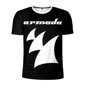 Мужская футболка 3D спортивная с принтом Armada Music в Рязани, 100% полиэстер с улучшенными характеристиками | приталенный силуэт, круглая горловина, широкие плечи, сужается к линии бедра | Тематика изображения на принте: armada | armada music | armin | armin van buuren | van buuren