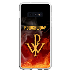 Чехол для Samsung S10E с принтом POWERWOLF в Рязани, Силикон | Область печати: задняя сторона чехла, без боковых панелей | powerwolf | wolf | метал | пауэр метал. | повервольф | поверфульф | рок | хэви металб