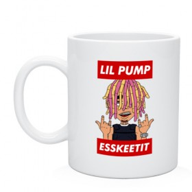 Кружка с принтом Lil Pump в Рязани, керамика | объем — 330 мл, диаметр — 80 мм. Принт наносится на бока кружки, можно сделать два разных изображения | esskeetit | gazzy garcia | gucci gang | lil pump | lilpump | газзи гарсия | лил памп | рэп | рэпер | эшкере