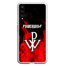 Чехол для Honor 20 с принтом POWERWOLF в Рязани, Силикон | Область печати: задняя сторона чехла, без боковых панелей | powerwolf | wolf | метал | пауэр метал. | повервольф | поверфульф | рок | хэви металб