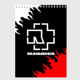 Скетчбук с принтом RAMMSTEIN РАМШТАЙН в Рязани, 100% бумага
 | 48 листов, плотность листов — 100 г/м2, плотность картонной обложки — 250 г/м2. Листы скреплены сверху удобной пружинной спиралью | lindemann | lm | rammstein | rock | кристиан лоренц | линдеманн | лм | музыка | рамштайн | рок | тилль линдеманн