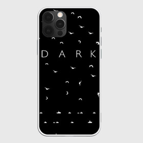 Чехол для iPhone 12 Pro с принтом DARK - Birds (Тьма) в Рязани, силикон | область печати: задняя сторона чехла, без боковых панелей | 1921 | 1953 | 1986 | 2019 | 2052 | dark | future | jonas | logo | mikkel | mundus | no future | portal | sic | будущего | йонас | лого | логотип | миккель | надпись | нет | портал | сериал | сериалы | символ | тьма