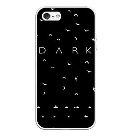 Чехол для iPhone 5/5S матовый с принтом DARK - Birds (Тьма) в Рязани, Силикон | Область печати: задняя сторона чехла, без боковых панелей | 1921 | 1953 | 1986 | 2019 | 2052 | dark | future | jonas | logo | mikkel | mundus | no future | portal | sic | будущего | йонас | лого | логотип | миккель | надпись | нет | портал | сериал | сериалы | символ | тьма