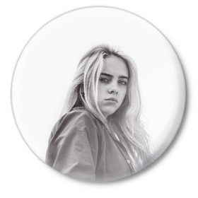 Значок с принтом BILLIE EILISH в Рязани,  металл | круглая форма, металлическая застежка в виде булавки | ayelish | bad guy | bellyache | bilie eilish | bilie elish | billie | billie eilish | eilish | electronic | elish | music | били айлиш | билли айлиш | эйлиш | элиш