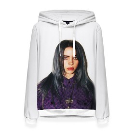 Женская толстовка 3D с принтом BILLIE EILISH в Рязани, 100% полиэстер  | двухслойный капюшон со шнурком для регулировки, мягкие манжеты на рукавах и по низу толстовки, спереди карман-кенгуру с мягким внутренним слоем. | ayelish | bad guy | bellyache | bilie eilish | bilie elish | billie | billie eilish | eilish | electronic | elish | music | били айлиш | билли айлиш | эйлиш | элиш