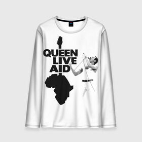 Мужской лонгслив 3D с принтом Queen LIVE AID в Рязани, 100% полиэстер | длинные рукава, круглый вырез горловины, полуприлегающий силуэт | bohemian | brian | freddie | john | mercury | must go on | queen | rhapsody | roger | taylor | the miracle | the show | богемская | рапсодия | роджер тейлор | фредди меркьюри