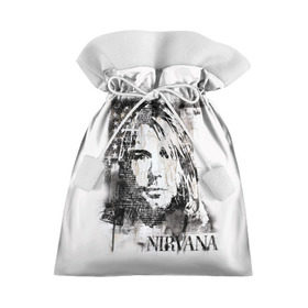 Подарочный 3D мешок с принтом Kurt Cobain в Рязани, 100% полиэстер | Размер: 29*39 см | Тематика изображения на принте: bleach | blew | cobain | dave | geffen | hormoaning | in utero | incesticide | krist | kurt | nevermind | nirvana | novoselic | rock | vevo | геффен | курт кобейн | нирвана | рок