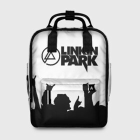 Женский рюкзак 3D с принтом LINKIN PARK в Рязани, 100% полиэстер | лямки с регулируемой длиной, сверху ручки, чтобы рюкзак нести как сумку. Основное отделение закрывается на молнию, как и внешний карман. Внутри два дополнительных кармана, один из которых закрывается на молнию. По бокам два дополнительных кармашка, куда поместится маленькая бутылочка
 | chester bennington | linkin park | mike shinoda | линкин парк