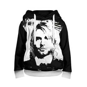 Детская толстовка 3D с принтом Kurt Cobain в Рязани, 100% полиэстер | двухслойный капюшон со шнурком для регулировки, мягкие манжеты на рукавах и по низу толстовки, спереди карман-кенгуру с мягким внутренним слоем | Тематика изображения на принте: bleach | blew | cobain | dave | geffen | hormoaning | in utero | incesticide | krist | kurt | nevermind | nirvana | novoselic | rock | vevo | геффен | курт кобейн | нирвана | рок