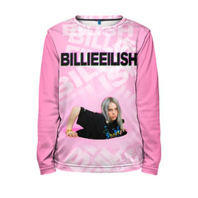 Детский лонгслив 3D с принтом Billie Eilish в Рязани, 100% полиэстер | длинные рукава, круглый вырез горловины, полуприлегающий силуэт
 | ayelish | bad guy | bellyache | bilie eilish | bilie elish | billie | billie eilish | eilish | electronic | elish | music | билли айлиш | эйлиш | элиш