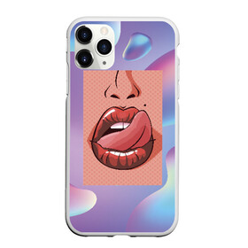 Чехол для iPhone 11 Pro матовый с принтом Губы в Рязани, Силикон |  | lips | абстракт | губы | кожа | лицо | нос | родинка | сердечко | сердце