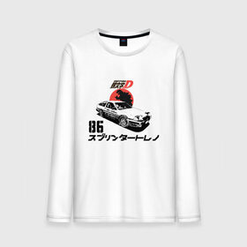 Мужской лонгслив хлопок с принтом Initial D Хачироку в Рязани, 100% хлопок |  | drift | hachiroku | initial d | touge | тогэ | хачироку