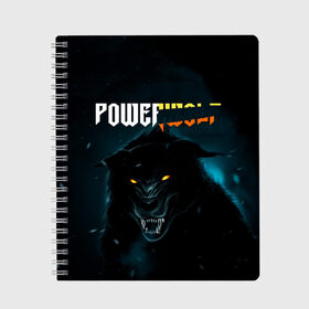 Тетрадь с принтом Powerwolf в Рязани, 100% бумага | 48 листов, плотность листов — 60 г/м2, плотность картонной обложки — 250 г/м2. Листы скреплены сбоку удобной пружинной спиралью. Уголки страниц и обложки скругленные. Цвет линий — светло-серый
 | metal | powerwolf | пауэр метал | хэви метал