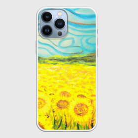 Чехол для iPhone 13 Pro Max с принтом ПОДСОЛНУХИ ВАНГОГ в Рязани,  |  | art | impressionism | night | painting | planets | sky | stars | style | van gogh | waves | ван гог | вихрь | волны | живопись | звезды | импрессионизм | искусство | краски | небо | ночь | рисунок | стиль