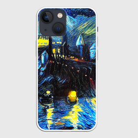 Чехол для iPhone 13 mini с принтом Картина в стиле Вангога в Рязани,  |  | art | impressionism | night | painting | planets | sky | stars | style | van gogh | waves | ван гог | вихрь | волны | живопись | звезды | импрессионизм | искусство | краски | небо | ночь | рисунок | стиль