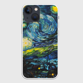 Чехол для iPhone 13 mini с принтом ЗВЕЗДНАЯ НОЧЬ в Рязани,  |  | art | impressionism | night | painting | planets | sky | stars | style | van gogh | waves | ван гог | вихрь | волны | живопись | звезды | импрессионизм | искусство | краски | небо | ночь | рисунок | стиль