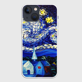 Чехол для iPhone 13 mini с принтом ЗВЕЗДНАЯ НОЧЬ в Рязани,  |  | art | impressionism | night | painting | planets | sky | stars | style | van gogh | waves | ван гог | вихрь | волны | живопись | звезды | импрессионизм | искусство | краски | небо | ночь | рисунок | стиль